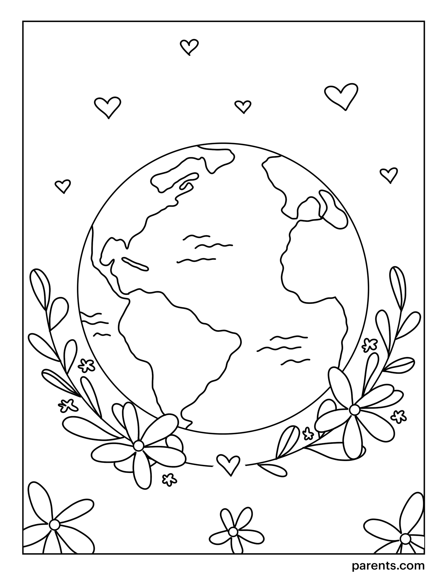 Earth Day Coloring Page