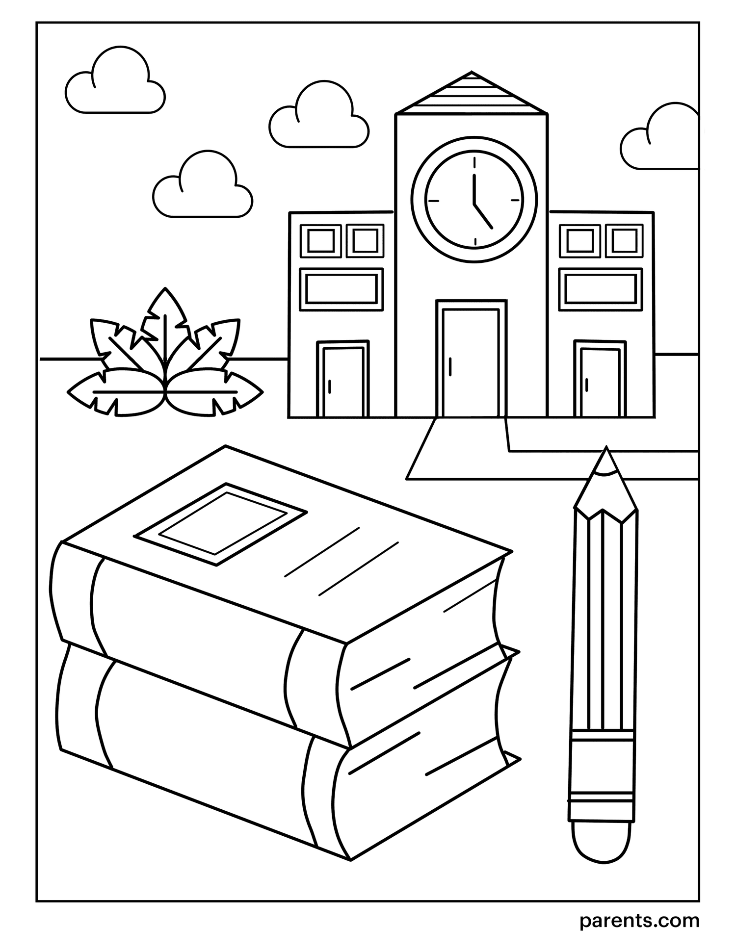 School Staples Coloring Page