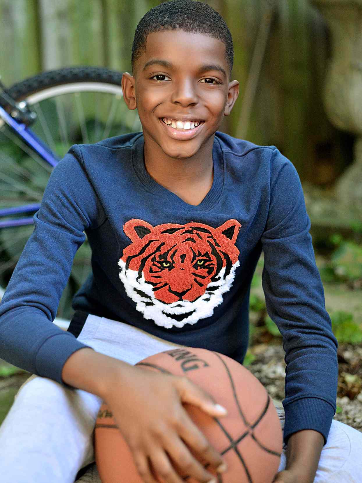 portrait of jahkil jackson wearing tiger shirt