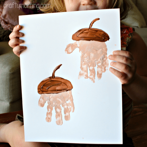 handprint acorn craft