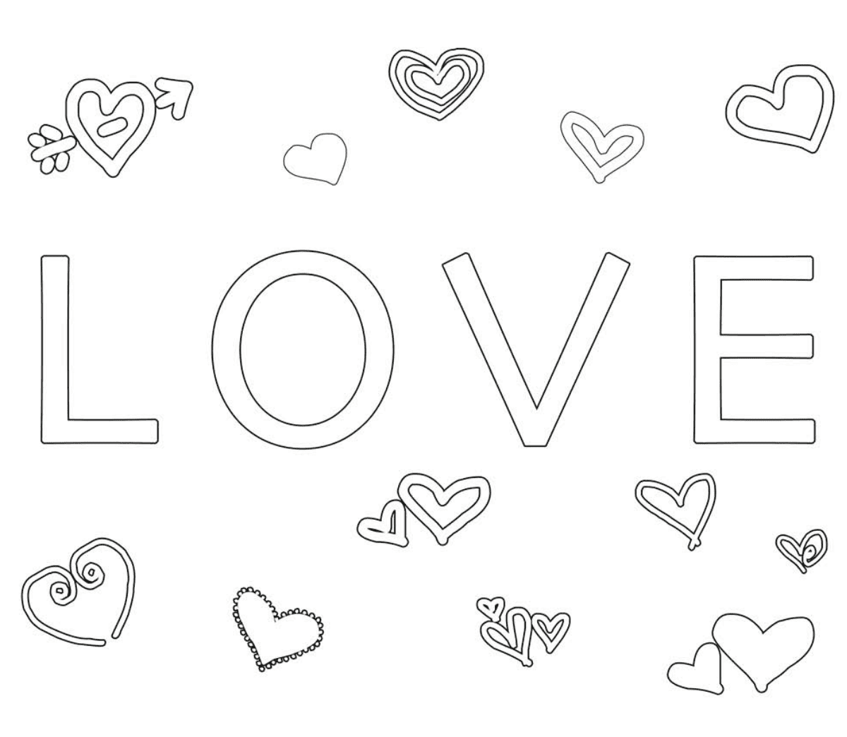 Valentine Heart Coloring Page