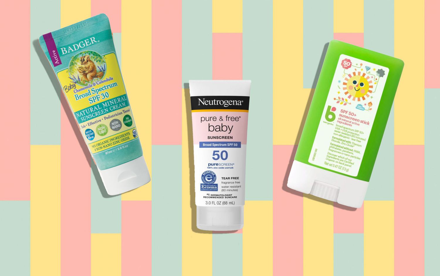 A composition of baby sunscreens