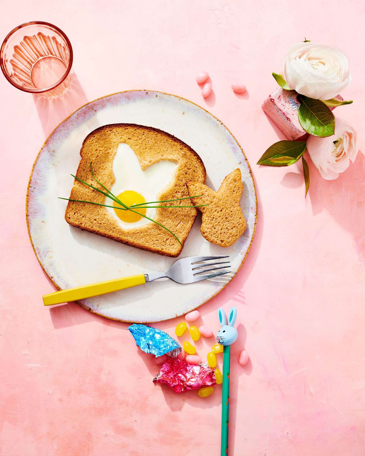 bunny shaped egg breakfast
