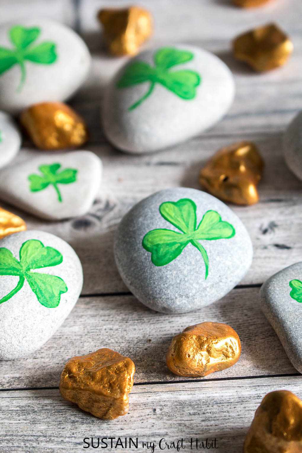 Gold Nuggets and Shamrock Stones