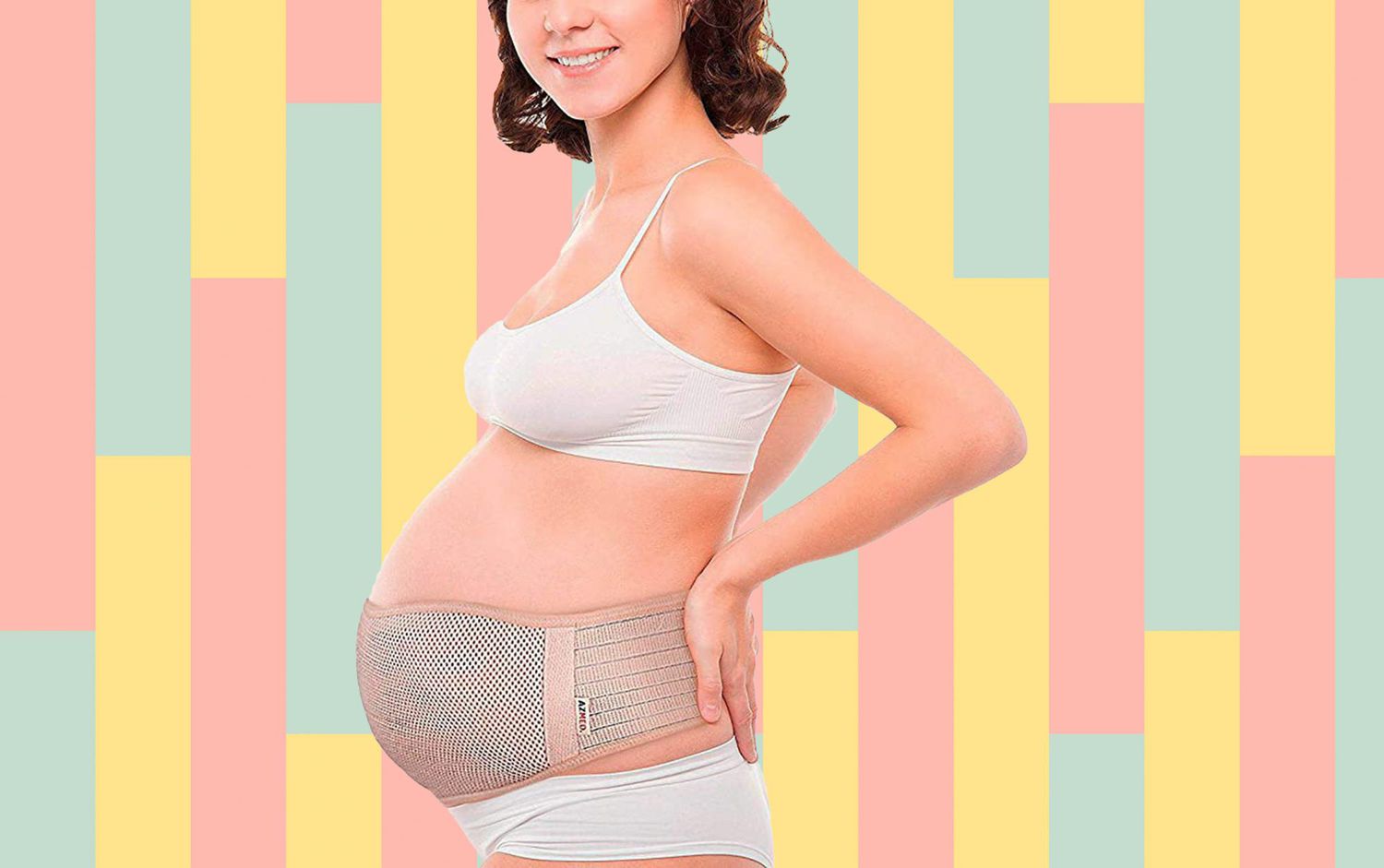 AZMED Maternity Belt, Breathable Pregnancy Back Support