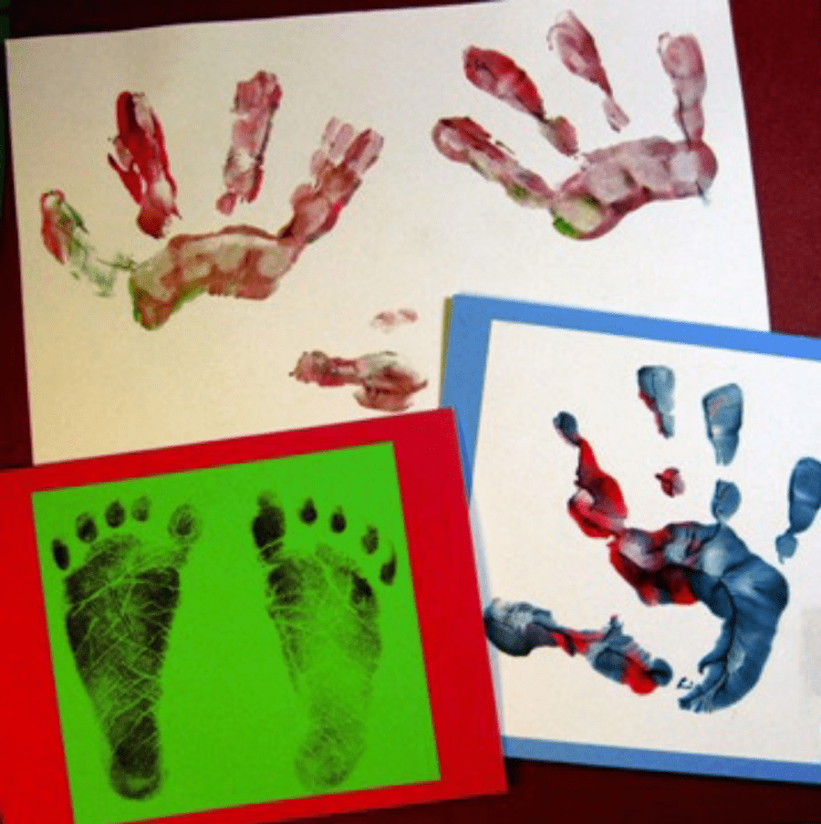 Hands and Feet Father's Day Card
