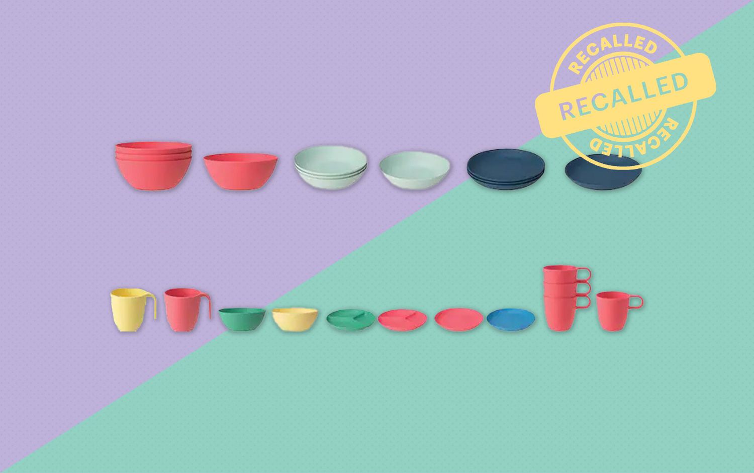 IKEA RECALL bowls plates cups