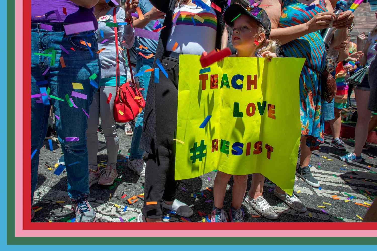 An image of a child at a Pride Parade.