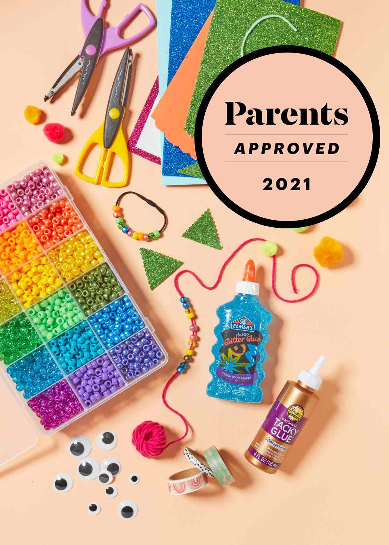 bracelet making supplies and glitter construction paper