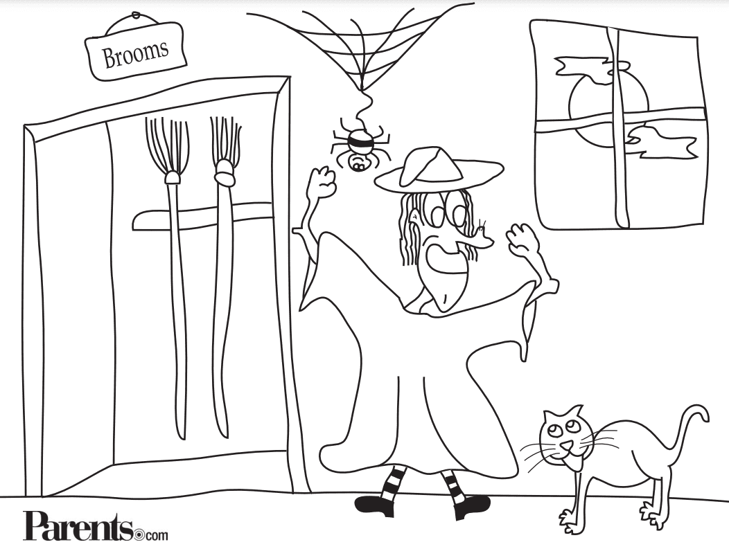 Witch Halloween Coloring Page