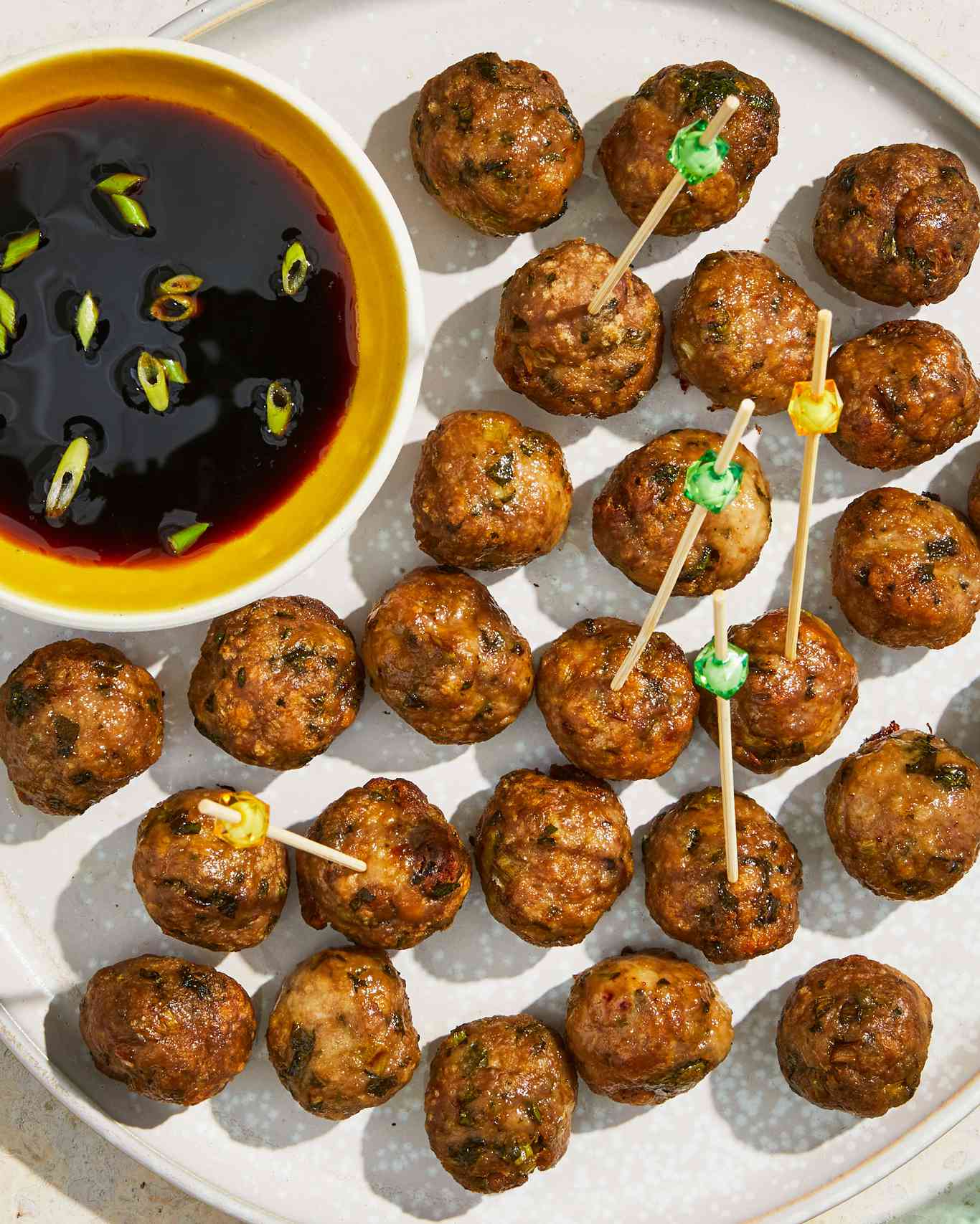 Turkey Meatballs With Sweet Soy Dipping Sauce