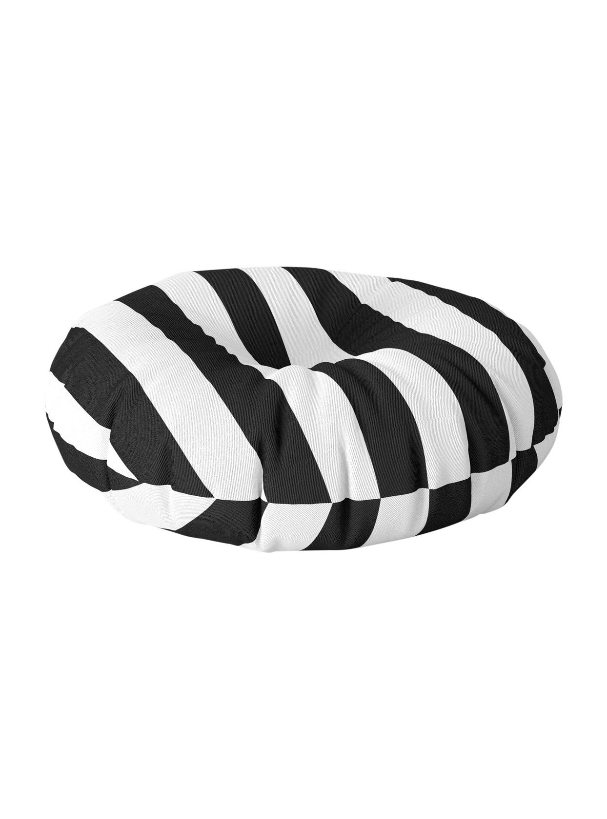 Black & White Vertical Stripes Floor Pillow