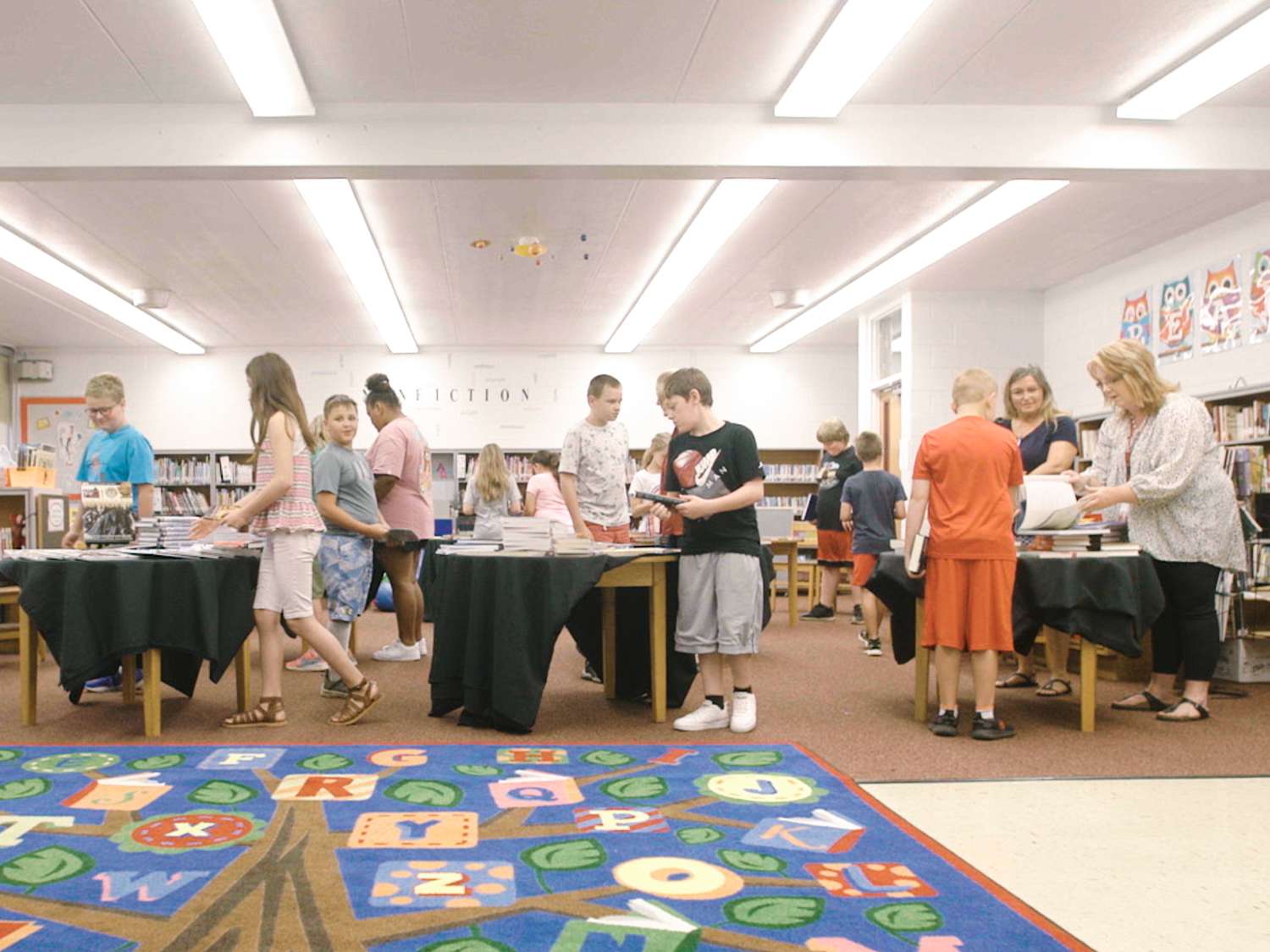 Kids attending a book fair through Appalachian Literacy Initiative