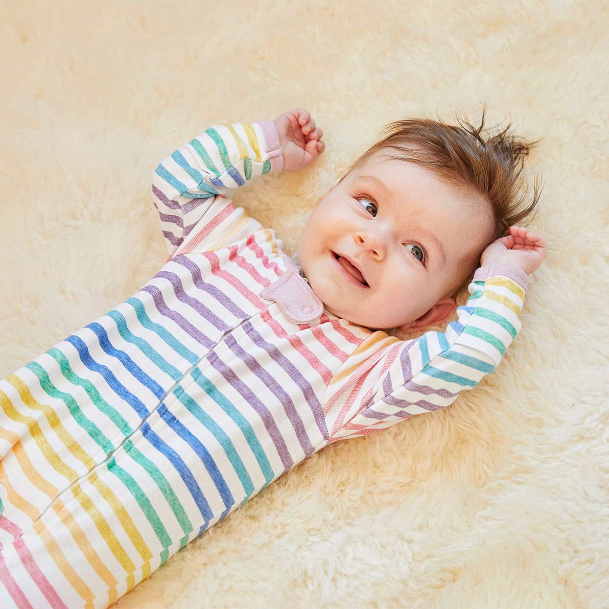 baby rug striped Honest Baby Clothing Organic Cotton Sleep & Plays