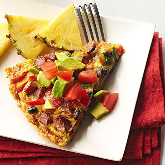 Southwestern Black Bean and Andouille Frittata