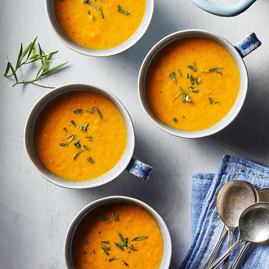 Carrot Soup with Tarragon and Cream