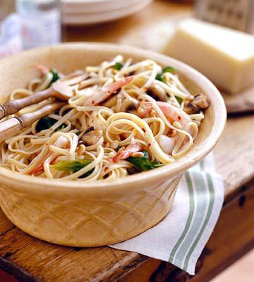 Linguini with Shrimp and Pine Nuts 