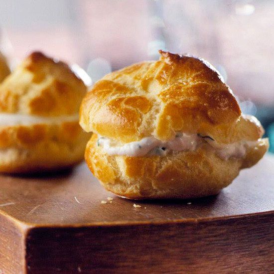 Mini Puffs with Goat Cheese and Herbs