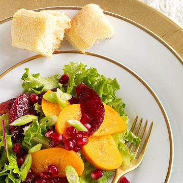 Persimmon, Blood Orange and Pomegranate Salad