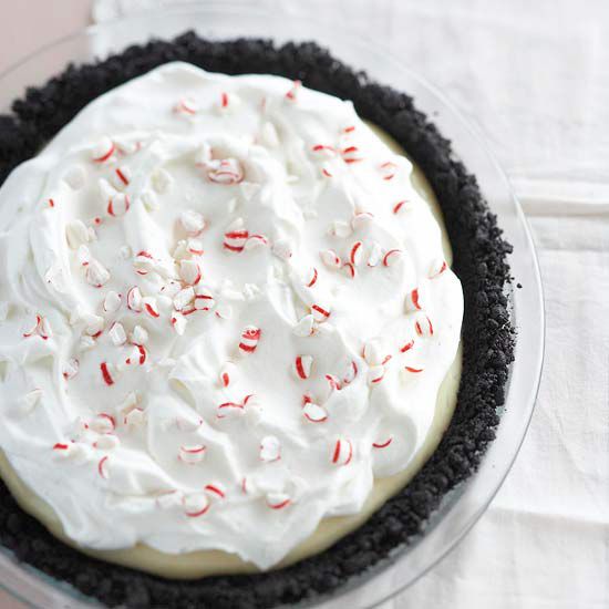 Peppermint and White Chocolate Cream Pie