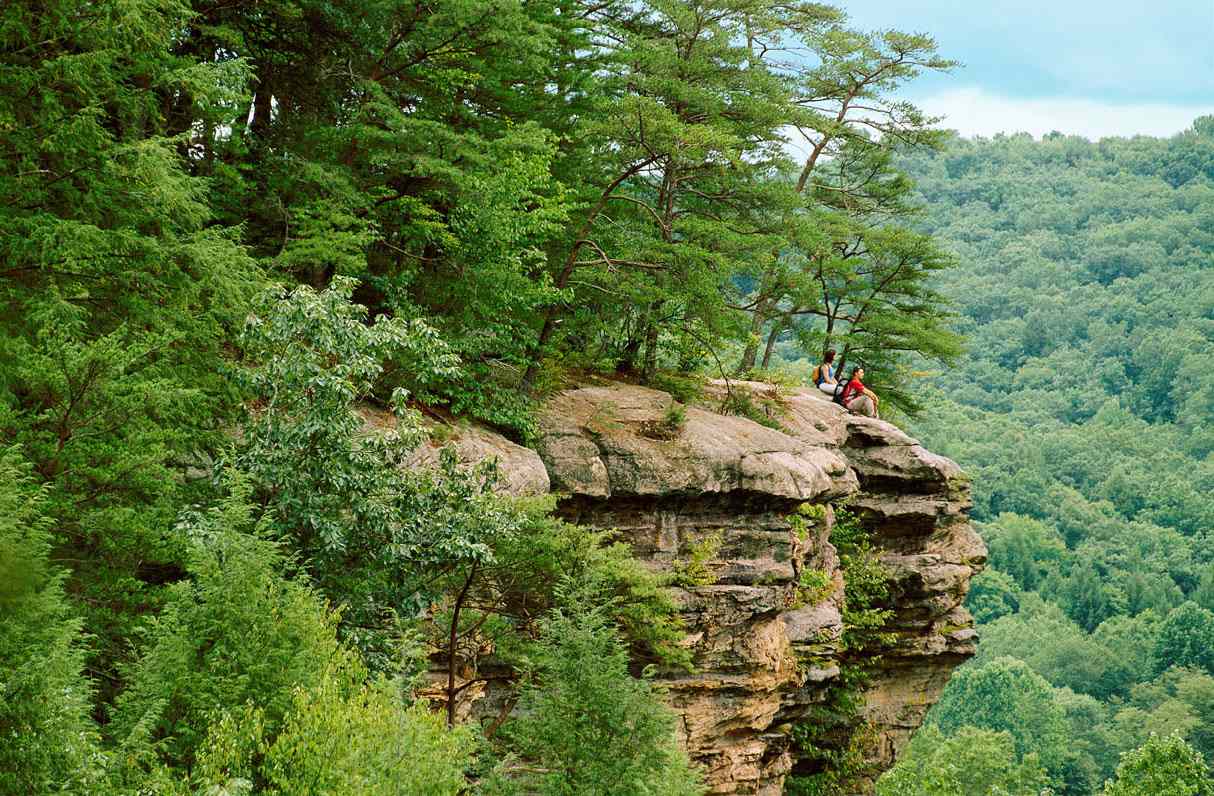 The bluff in Hocking Hills' Conkle's Hollow Ohio