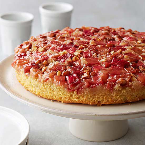 Flourless Rhubarb-Almond Upside-Down Cake