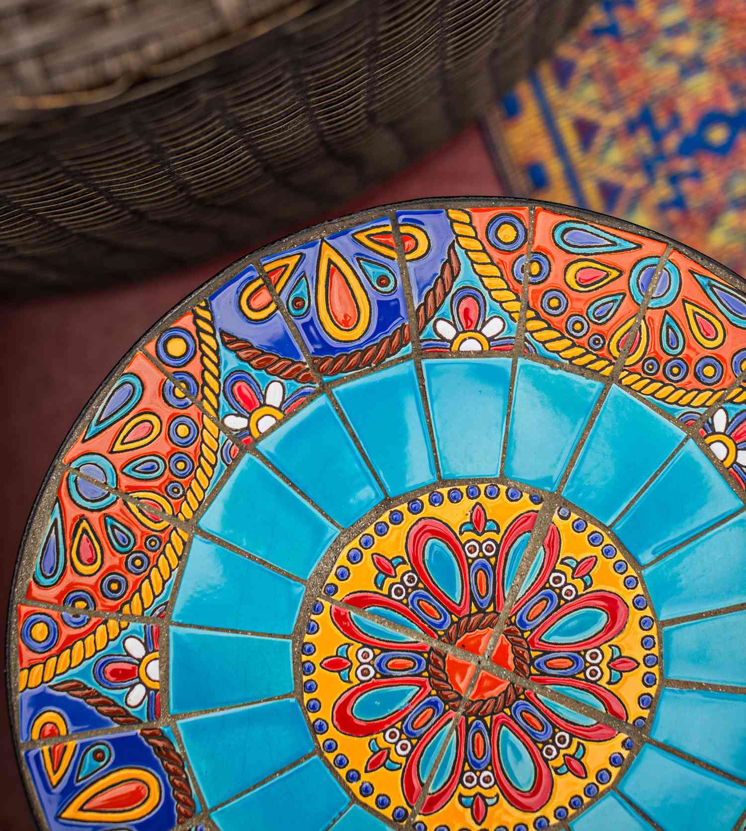 Mosaic-tile tabletop