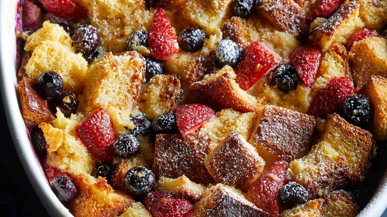 Double-Berry Bread Pudding