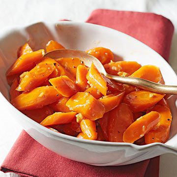 Bourbon Ginger Glazed Carrots 