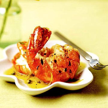 Salt-Crusted Shrimp with Greek Dipping Sauce 