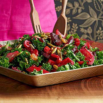 Kale, Cranberry and Root Vegetable Salad 