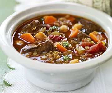 Beef and Bulgur Soup with Chickpeas 