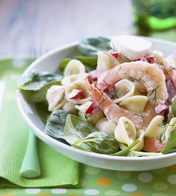 Spinach-Pasta Salad with Shrimp 