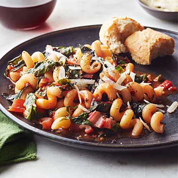 Pasta with Chard and Basil 