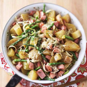 Ham with Leeks and Dilled Potatoes 