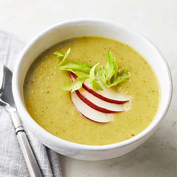 Curried Celery Soup with Pear 