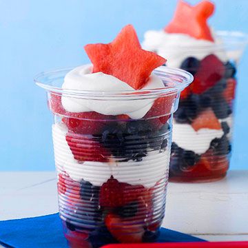 Red, White and Blue Parfaits 