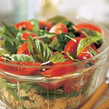 Italian Basil, Tomato, and Pasta Salad 