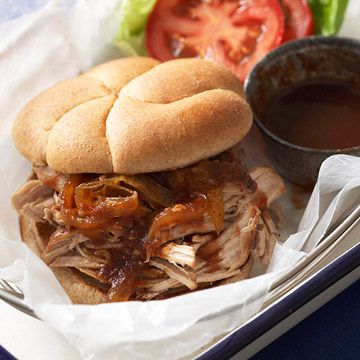 Pulled Pork Sandwiches with Root Beer Barbecue Sauce 