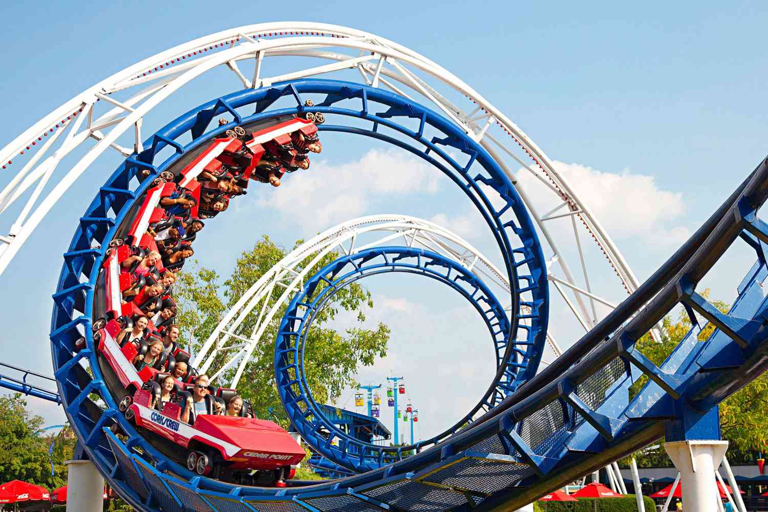 Corkscrew roller coaster, Cedar Point