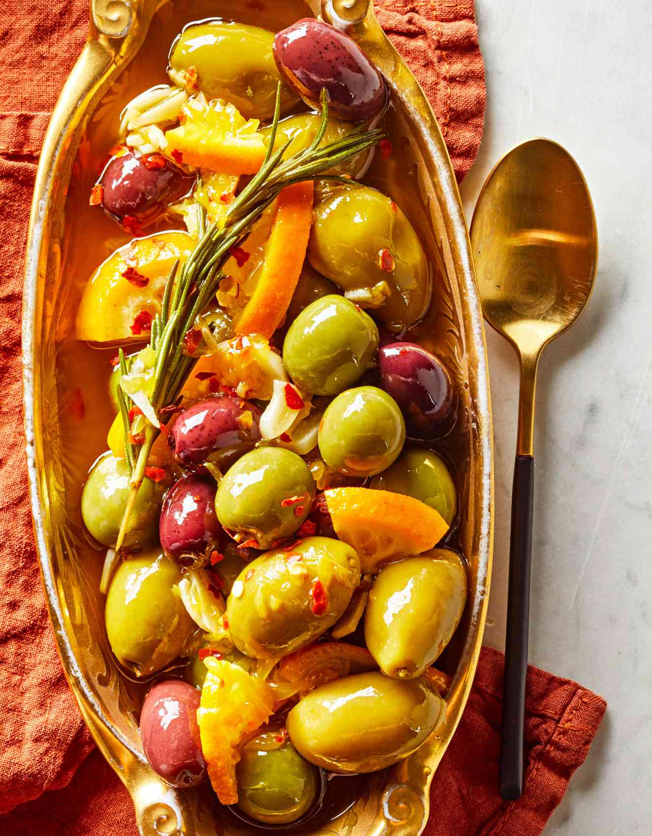 Marinated Olives and Clementines with Rosemary