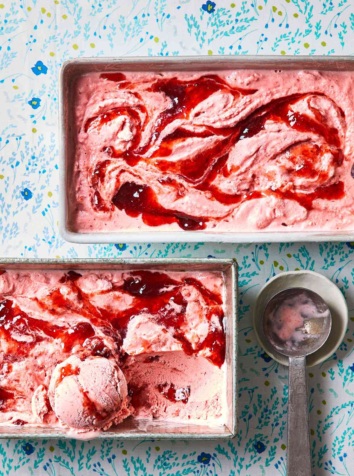 Double-Strawberry Ripple Ice Cream