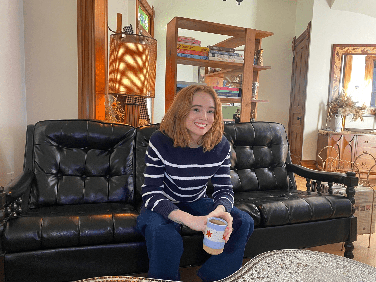 Entrepreneur Summer Lambert in living room.