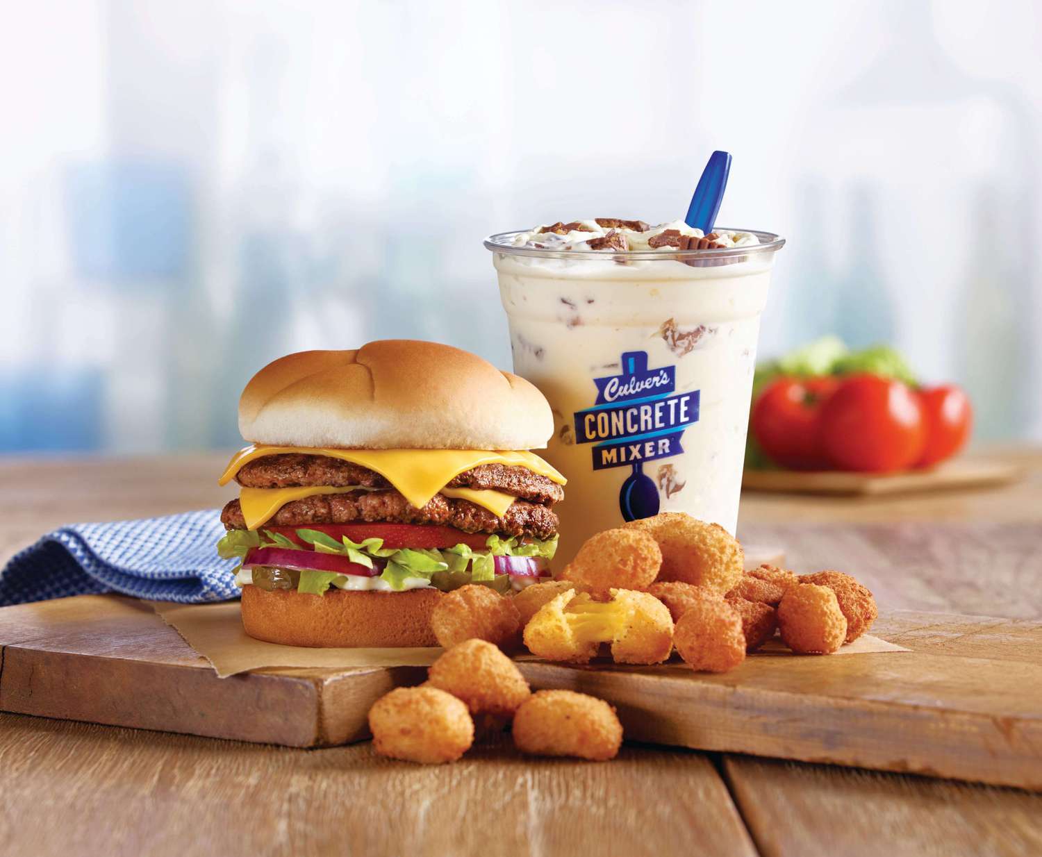 Culver’s ButterBurger and Concrete Mixer with cheese curds