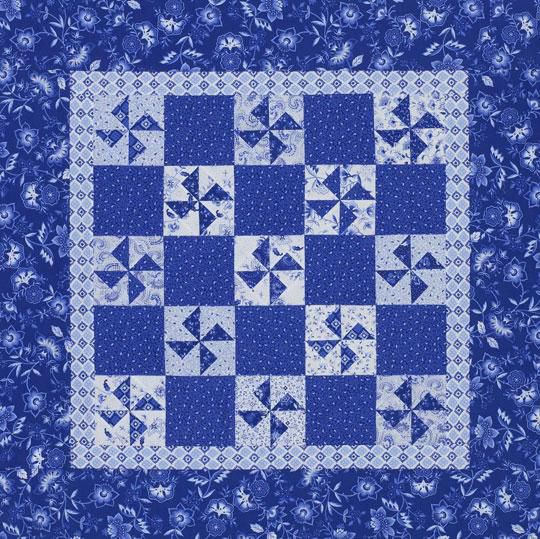 Blue-and-White Pinwheels