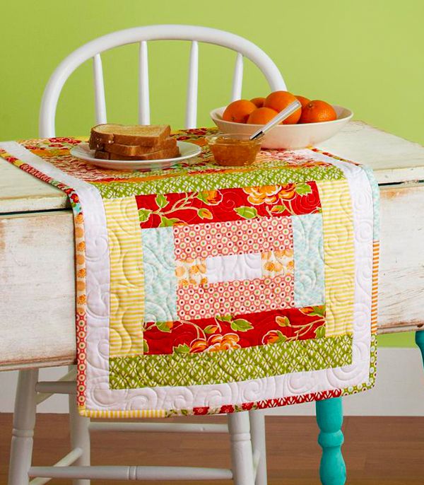 Strippy and Bright Table Runner