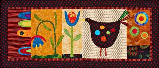 Hen and Flowers Wall Hanging