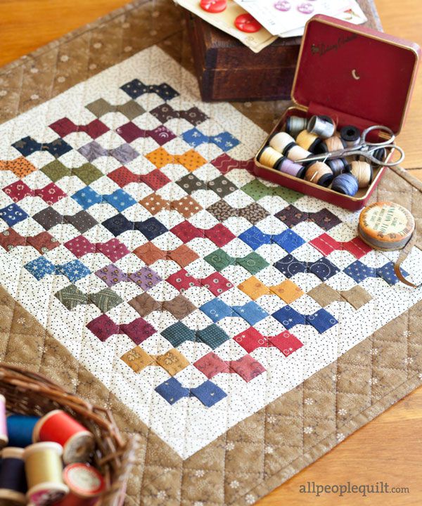 Tiny Cross Stitch Traditional Quilt Pattern PDF Arrangement of Small Pieces