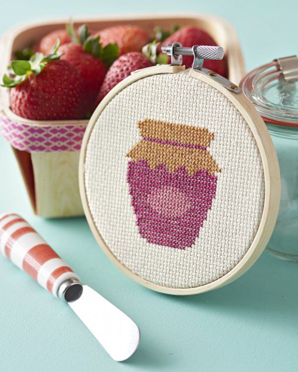 Strawberry Jam Cross-Stitch Pattern