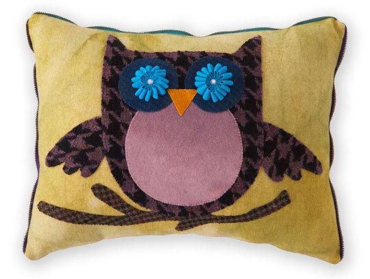 Wool Owl Pillow
